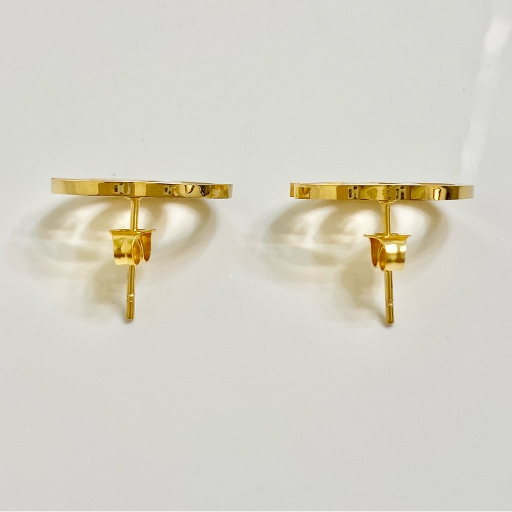 NEW G G initial earrings in gold tone - Picture 4 of 7